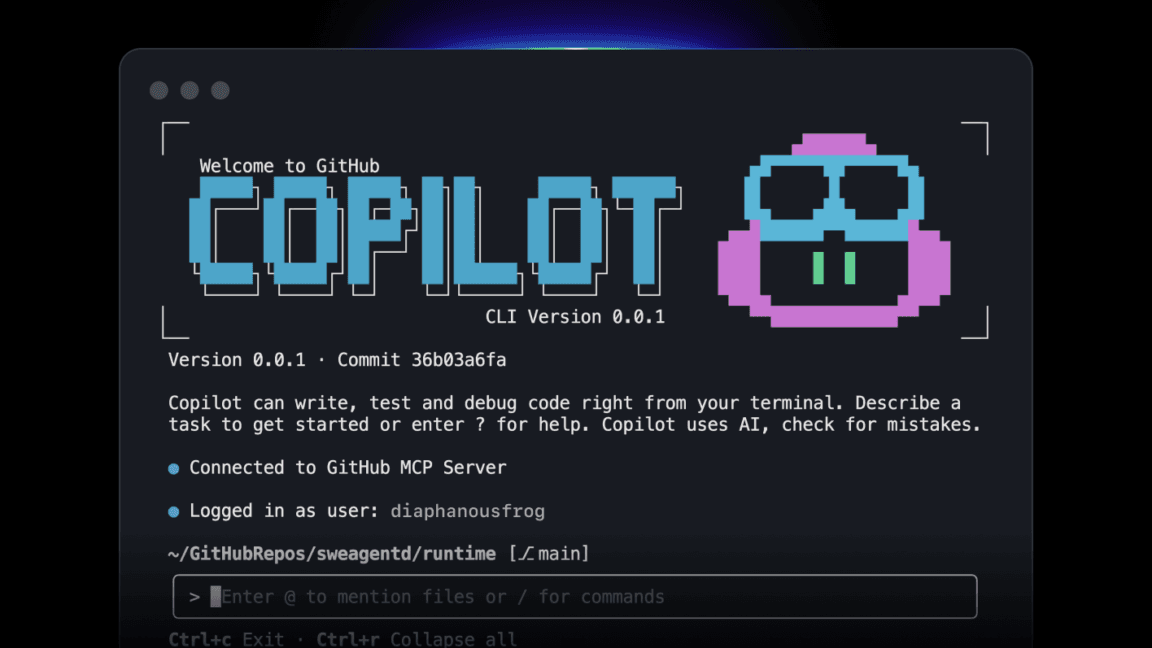 Developer at laptop viewing a dashboard of GitHub Copilot usage and pricing