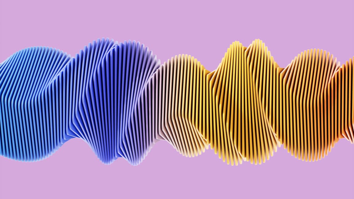 Illustration of speakers emitting sound waves to extinguish a kitchen fire