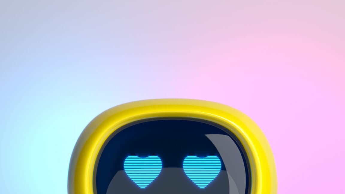 Illustration of a chatbot window with blurred adult-content icons and safety warnings